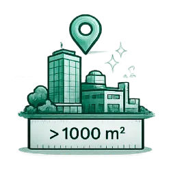 Über 1000 m²